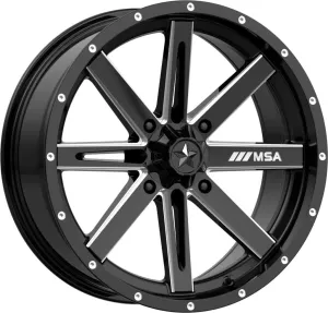 18" Inch 4x156 Wheel Rim M41 Boxer 18x7  10mm Black Milled