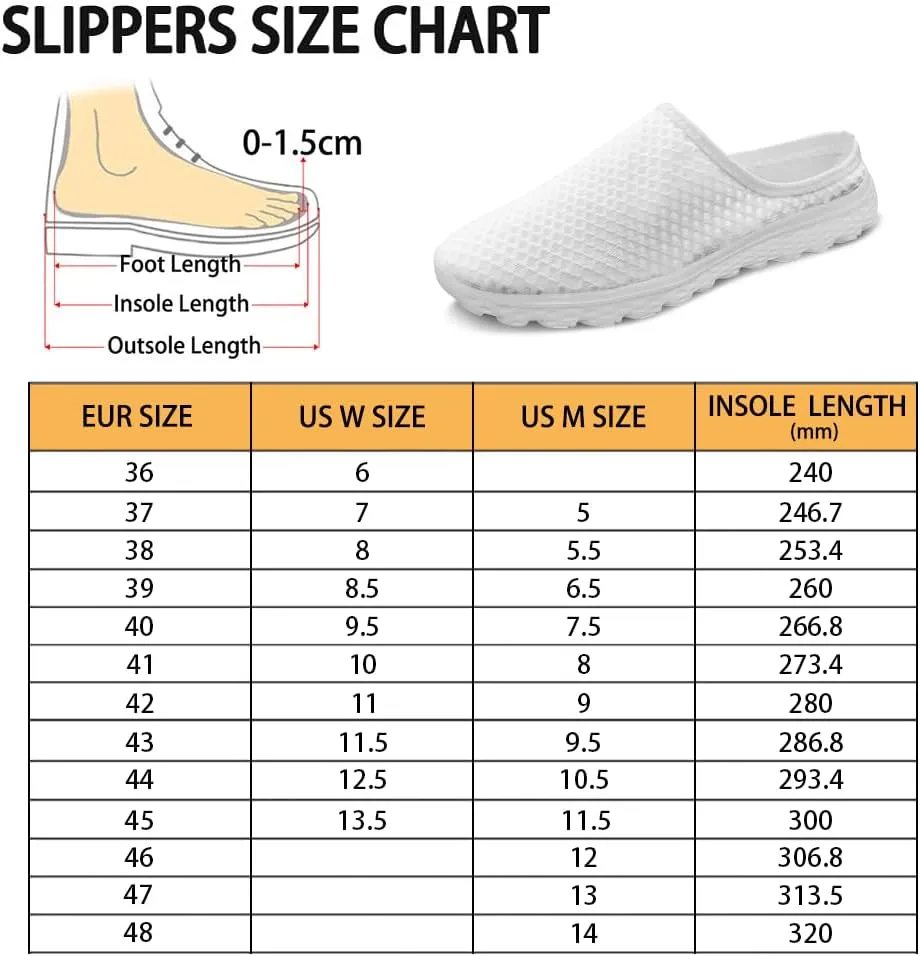 2025 Trendy Backless Mule Shoes Mens Print Mesh Clogs, Light, Breathable, Anti-Slip, Ideal for Casual Wear