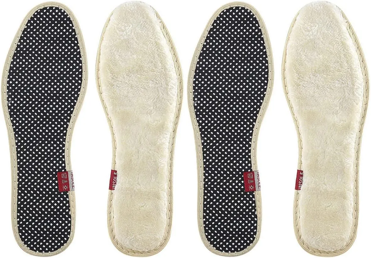 2Pairs Winter Insoles Thickened Warm Breathable Shoe Cushions for Men and Women Comfort Foot Warmers Non Slip Design for Cold Weather Use