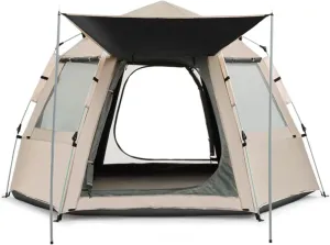 3-5 Person Pop Up Tent,Camping Instant Tent,Water Resistant Dome Tent,Double Layer,Professional Camping Tent for Outdoor Hiking,Mountaineering,Survival(Dark Blue)