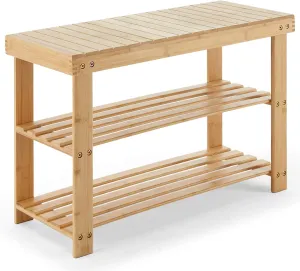 3-Tier Shoe Rack Bench for Organized Living, Comfort & Style, Entryway/Bedroom Storage Solution