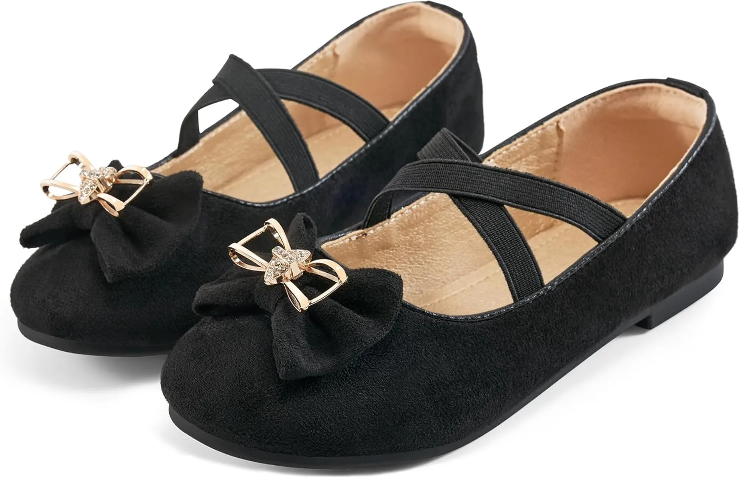 Ablanczoom Girls Flats Dress Shoes - Toddler/Little Girl Casual Slip on Bowknot Mary Jane Ballet Flats Wedding Party School