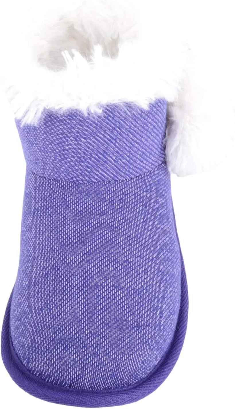 ABSOLUTE FOOTWEAR Arabella, Womens Slip On Winter Bootie Slippers with Pom Pom Design