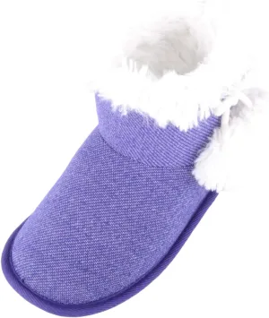 ABSOLUTE FOOTWEAR Arabella, Womens Slip On Winter Bootie Slippers with Pom Pom Design