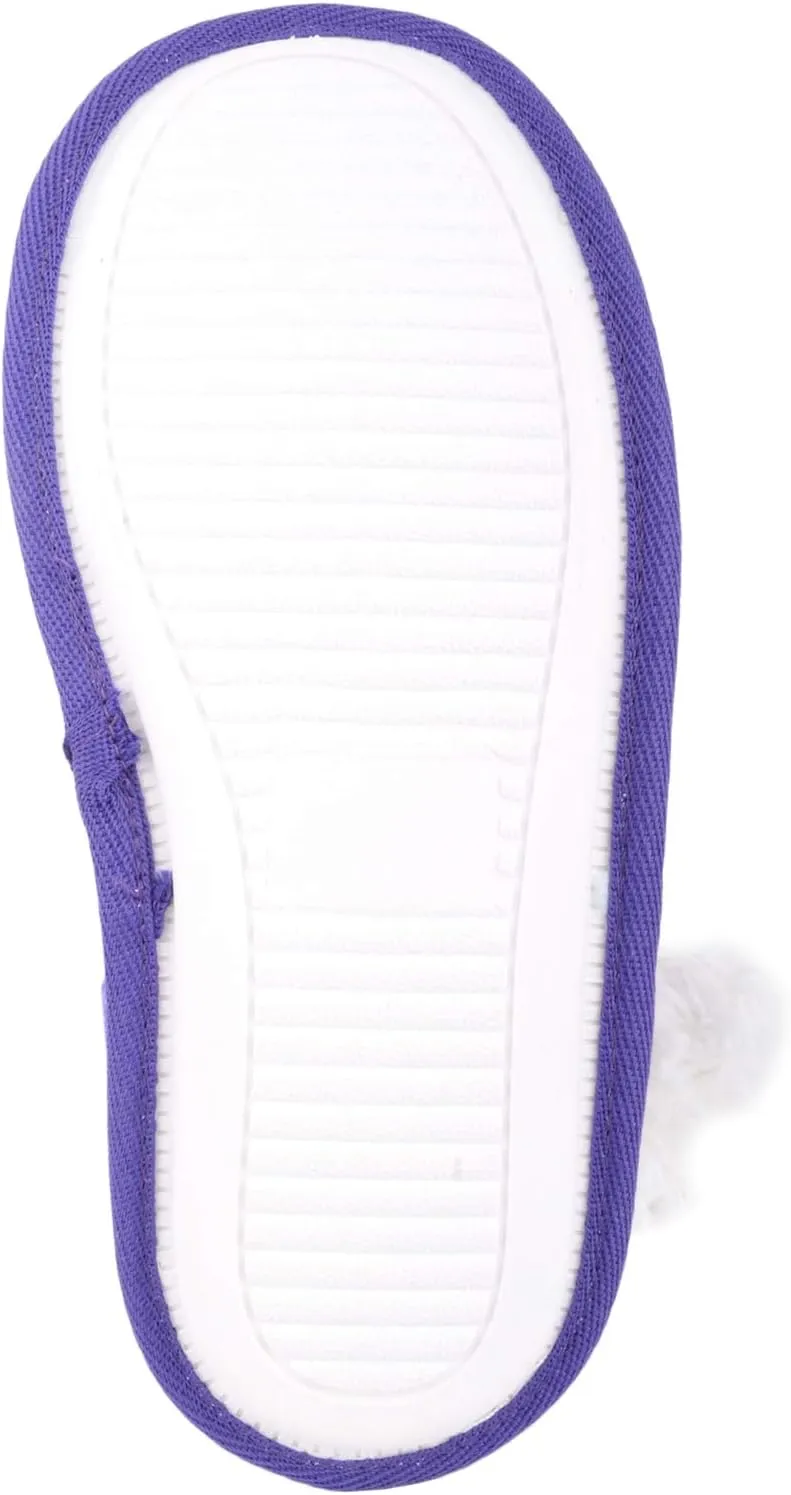 ABSOLUTE FOOTWEAR Arabella, Womens Slip On Winter Bootie Slippers with Pom Pom Design