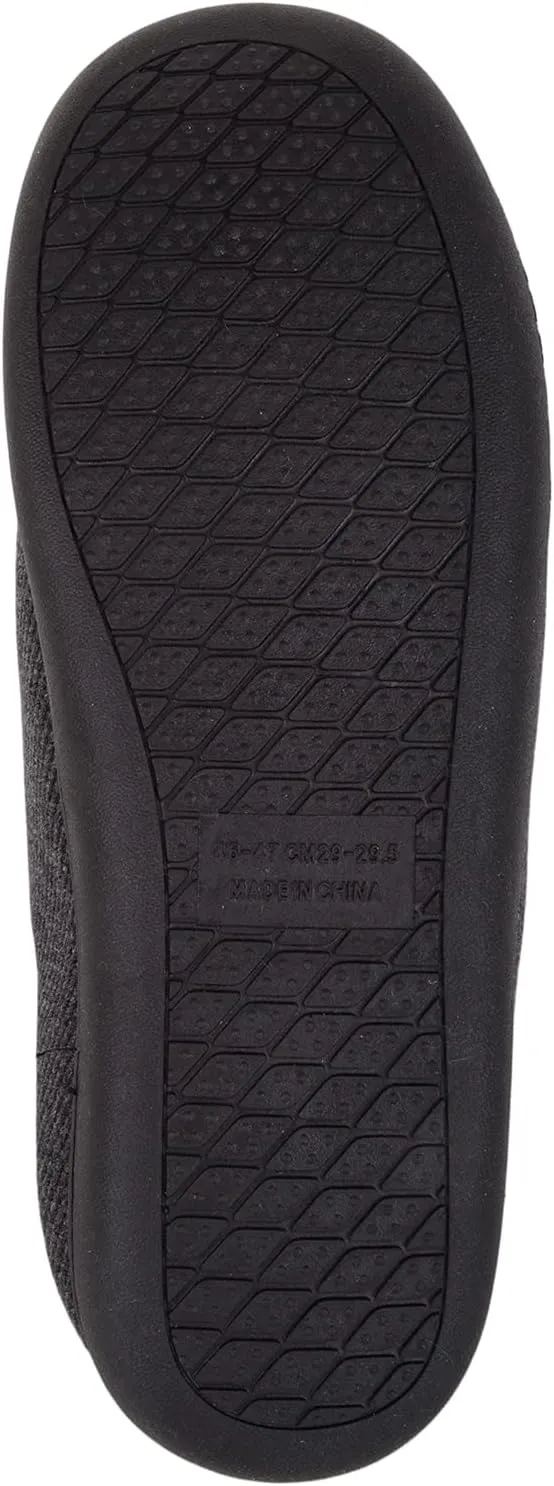 ABSOLUTE FOOTWEAR Mens Slip On Open Back Fleece Lined Winter Mule Slippers