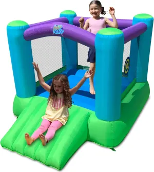 Action Air Bounce House - Inflatable Bouncing House with Blower for Indoor & Outdoor - Jump Bouncy Castle with Slide - Durable Sewn and Extra Thick, Love for Kids (3-5 Years)