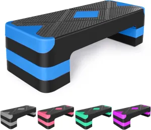 Adjustable Exercise Workout Aerobic Stepper Step Platform Trainer