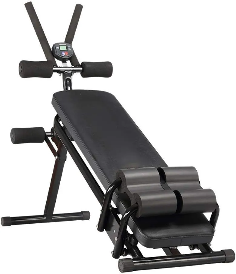 Adjustable Sit-Ups Supine Board Roll Belly Machine Foldable Home Multi-Function Muscle Training Dumbbell Weight Bench Sports Aid Device