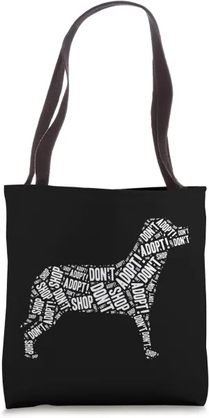 Adopt Don't Shop Pet Adoption illustration Shelter Dog train Tote Bag
