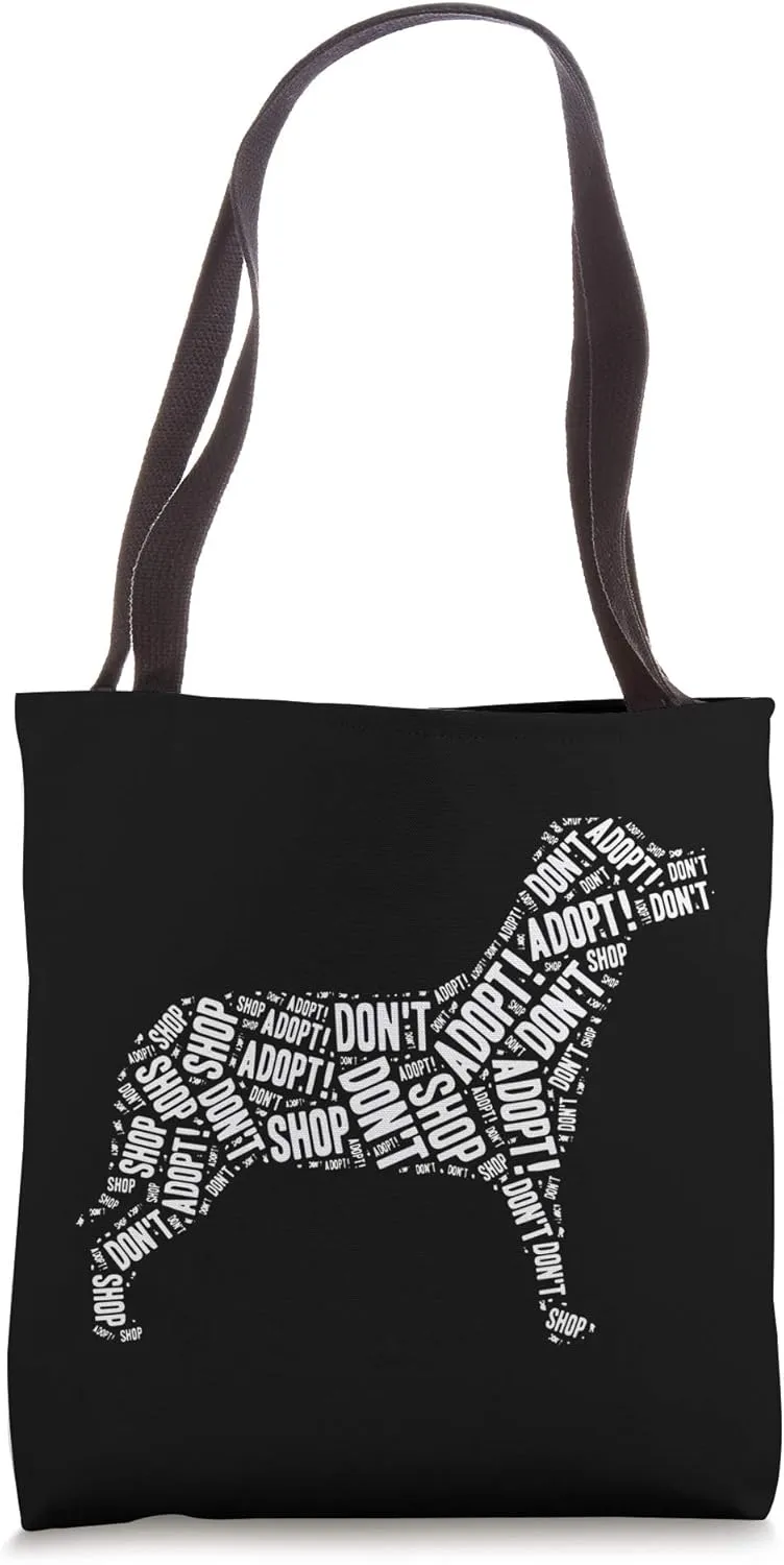 Adopt Don't Shop Pet Adoption illustration Shelter Dog train Tote Bag