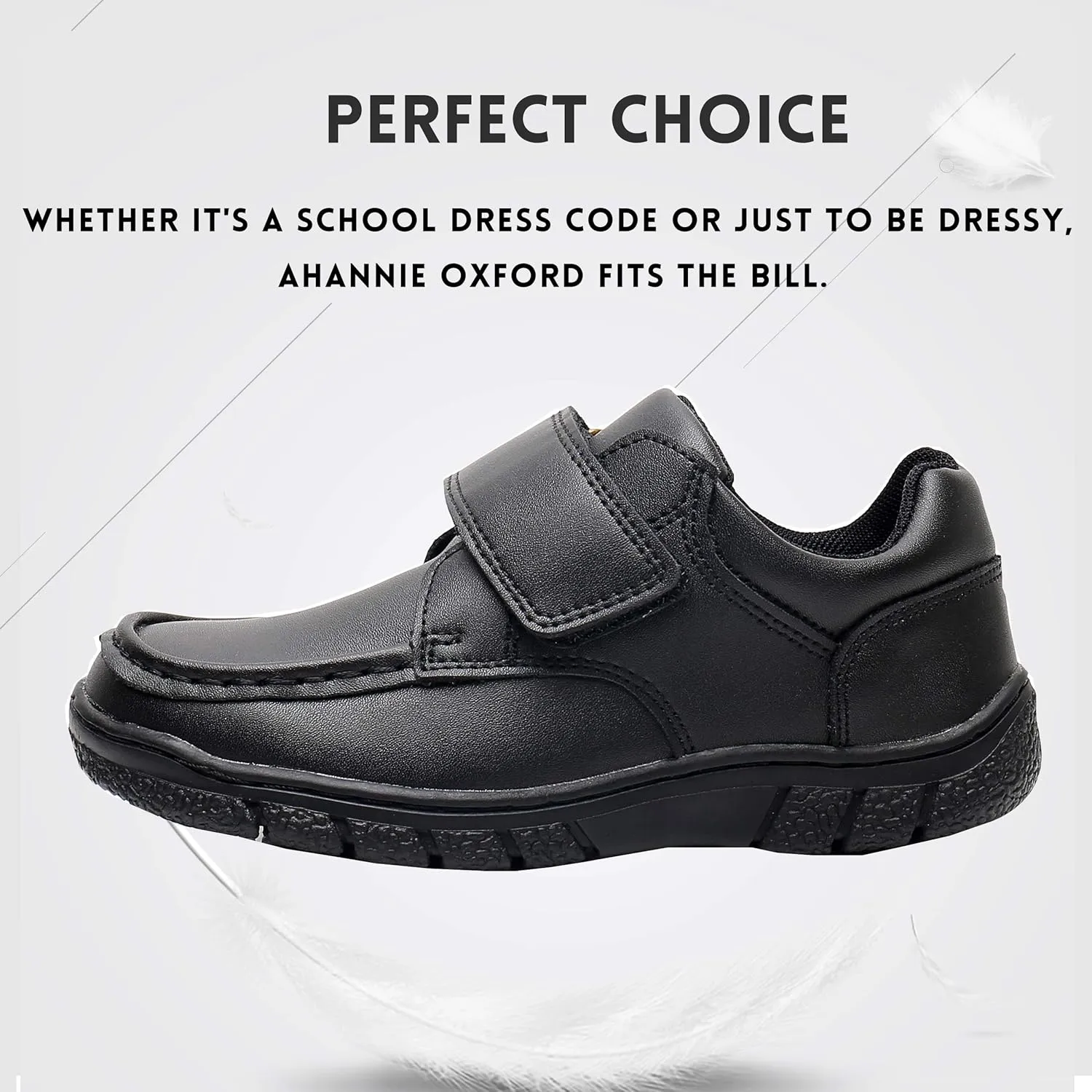 Ahannie Boys Soft School Uniform Shoes, Kids Comfort Oxford Dress Shoe(Toddler/Little Kid/Big Kid)