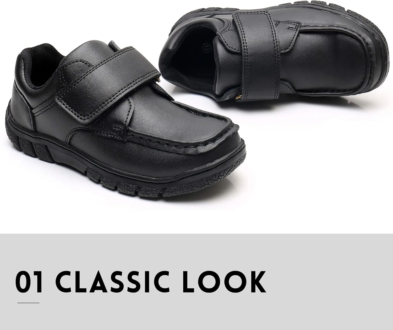 Ahannie Boys Soft School Uniform Shoes, Kids Comfort Oxford Dress Shoe(Toddler/Little Kid/Big Kid)