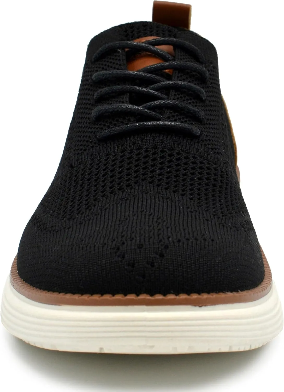 AKADEMIKS Men's Olney Wingtip Knit Oxford, Sleek Breathable Dress Shoes