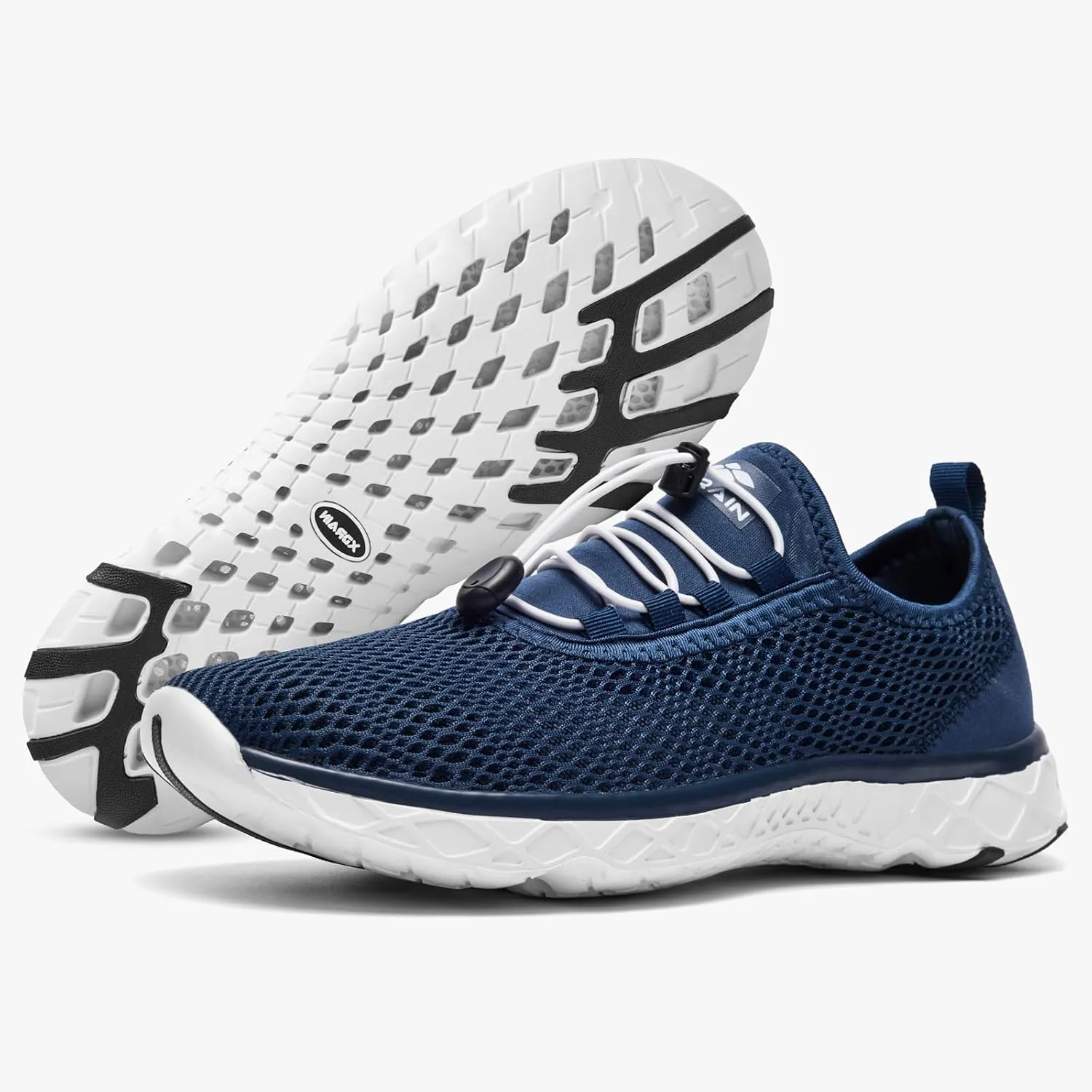 ALEADER Men's Stylish Water Shoes, Quick-Dry Xdrain Water Sneakers, Lightweight & Comfort Footed