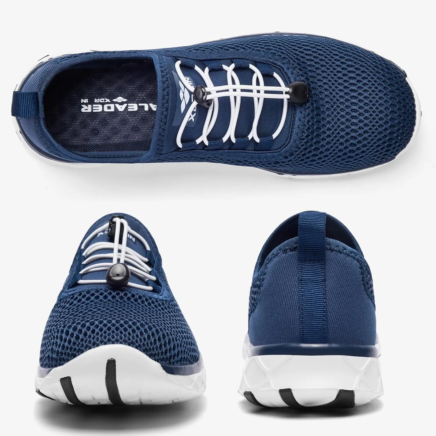 ALEADER Men's Stylish Water Shoes, Quick-Dry Xdrain Water Sneakers, Lightweight & Comfort Footed