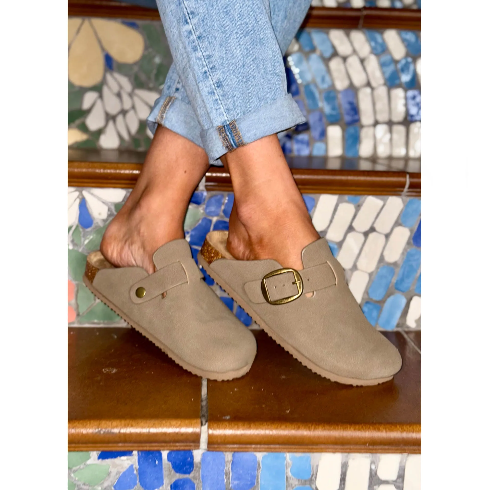 Alice: Mocha - Footbed Mule Sandals