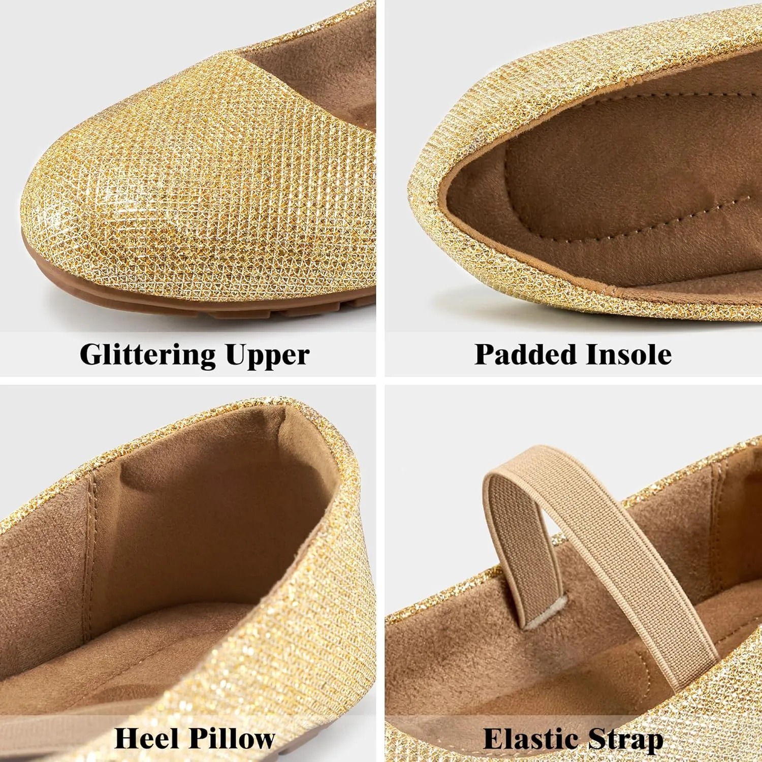 Alicegana Flats for Women Ballet Shoes: Comfortable Dressy Slip On Flats Casual Walking Wedding Penny Loafers