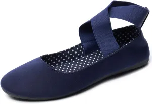 Alpine Swiss Peony Womens Ballet Flats Elastic Ankle Strap Shoes Slip On Loafers