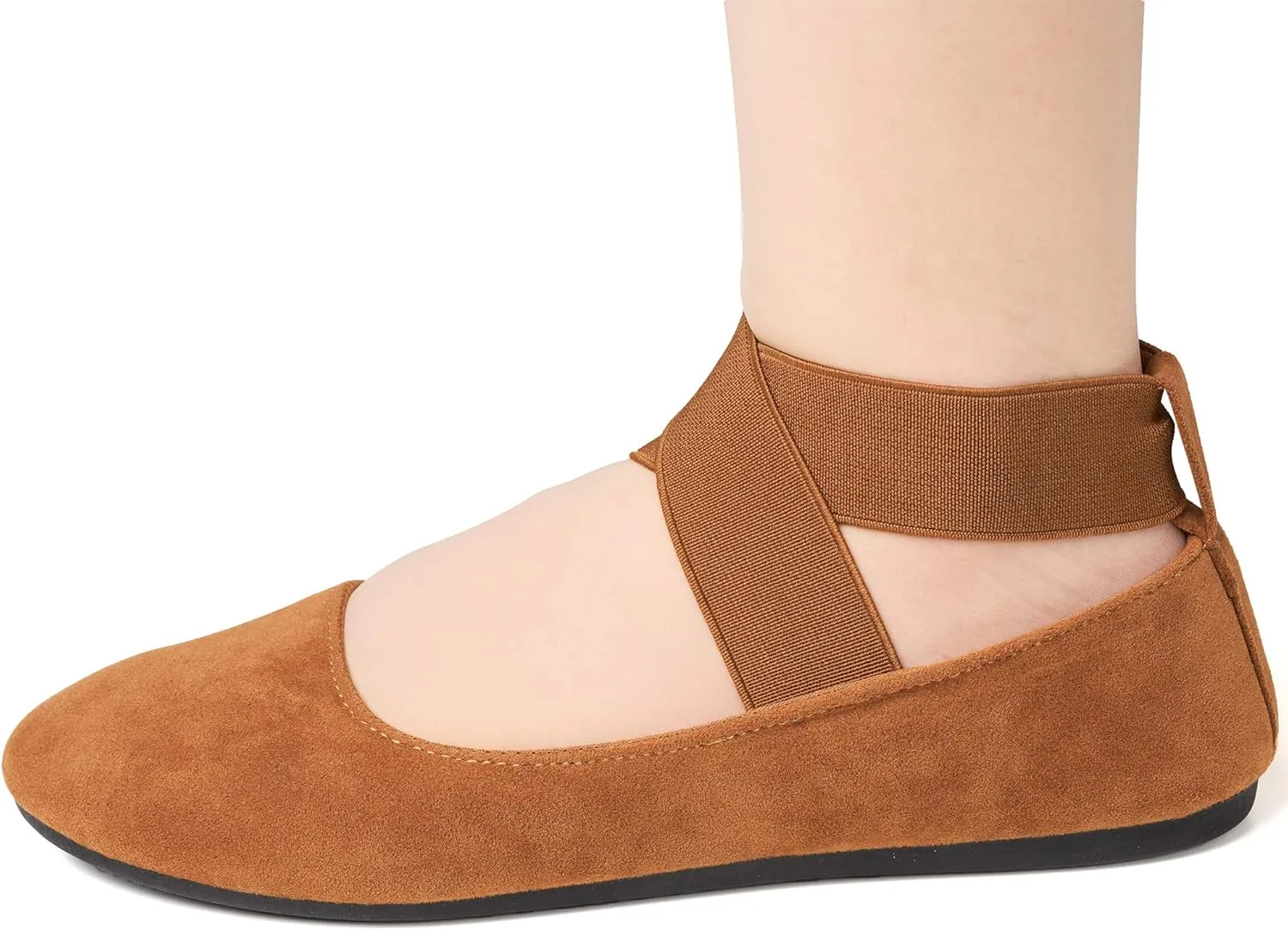 Alpine Swiss Peony Womens Ballet Flats Elastic Ankle Strap Shoes Slip On Loafers