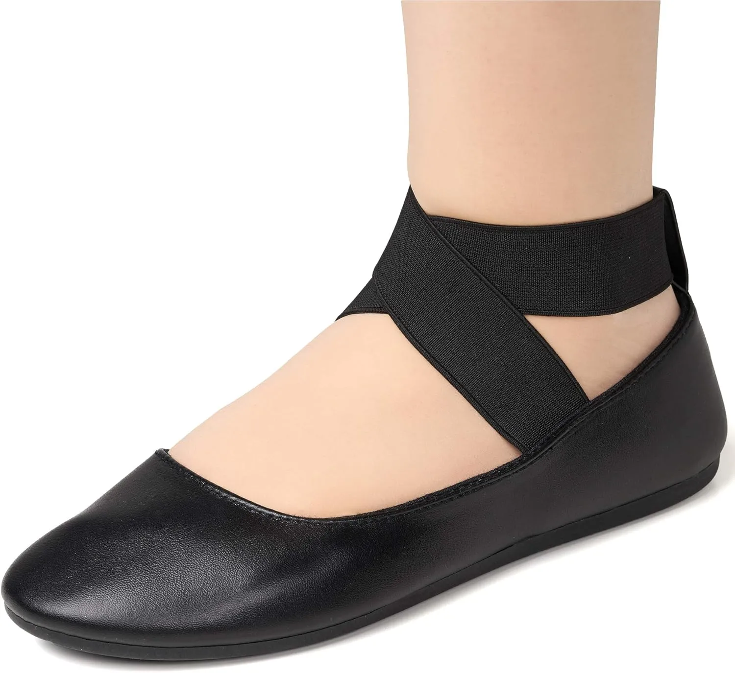 Alpine Swiss Peony Womens Ballet Flats Elastic Ankle Strap Shoes Slip On Loafers