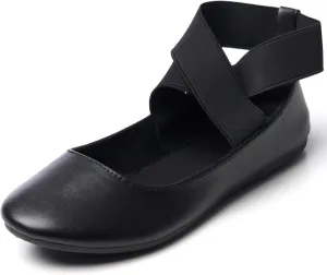 Alpine Swiss Peony Womens Ballet Flats Elastic Ankle Strap Shoes Slip On Loafers