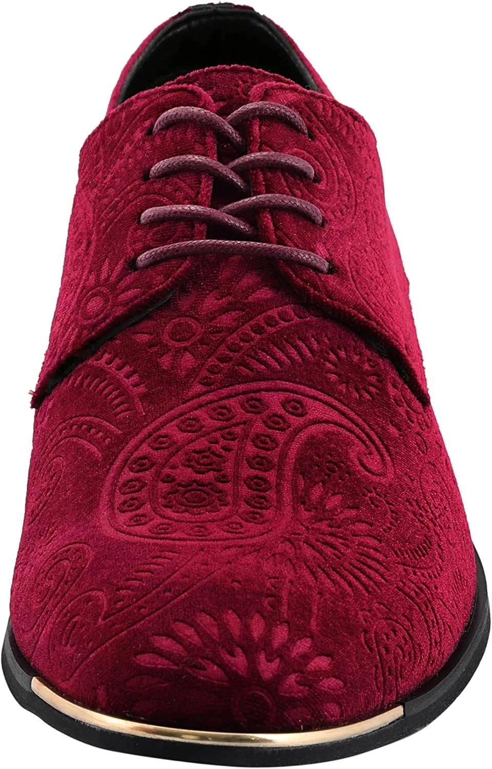 Amali Chadwick, Mens Dress Shoes - Lace Up Oxford Shoes for Men - Tuxedo Shoes, Paisley Pattern, Metal Tip, Mens Designer Shoes