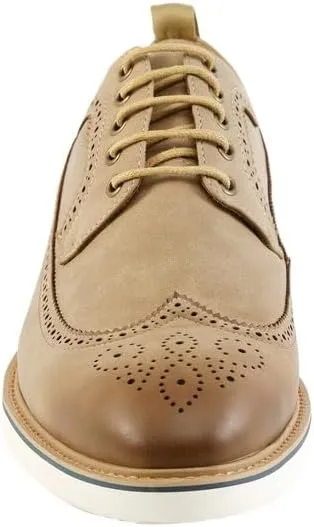 Amali Oxford Dress Shoes for Men with Textured Cap Toe, Men's Oxford Shoes Made from Premium PU Leather, Versatile Formal Footwear for All Occasions