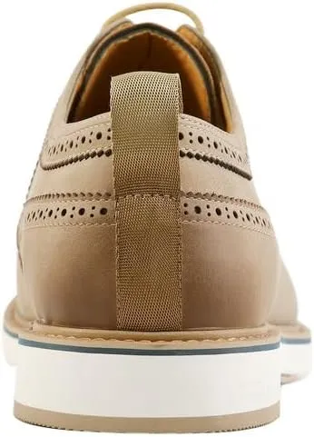 Amali Oxford Dress Shoes for Men with Textured Cap Toe, Men's Oxford Shoes Made from Premium PU Leather, Versatile Formal Footwear for All Occasions