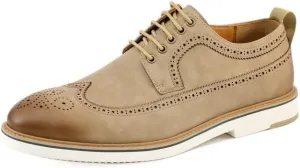 Amali Oxford Dress Shoes for Men with Textured Cap Toe, Men's Oxford Shoes Made from Premium PU Leather, Versatile Formal Footwear for All Occasions