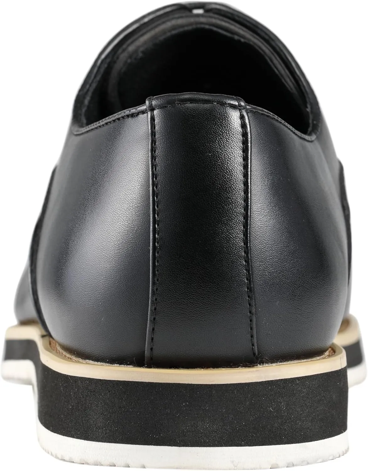 Amali Oxford Dress Shoes for Men with Textured Cap Toe, Men's Oxford Shoes Made from Premium PU Leather, Versatile Formal Footwear for All Occasions