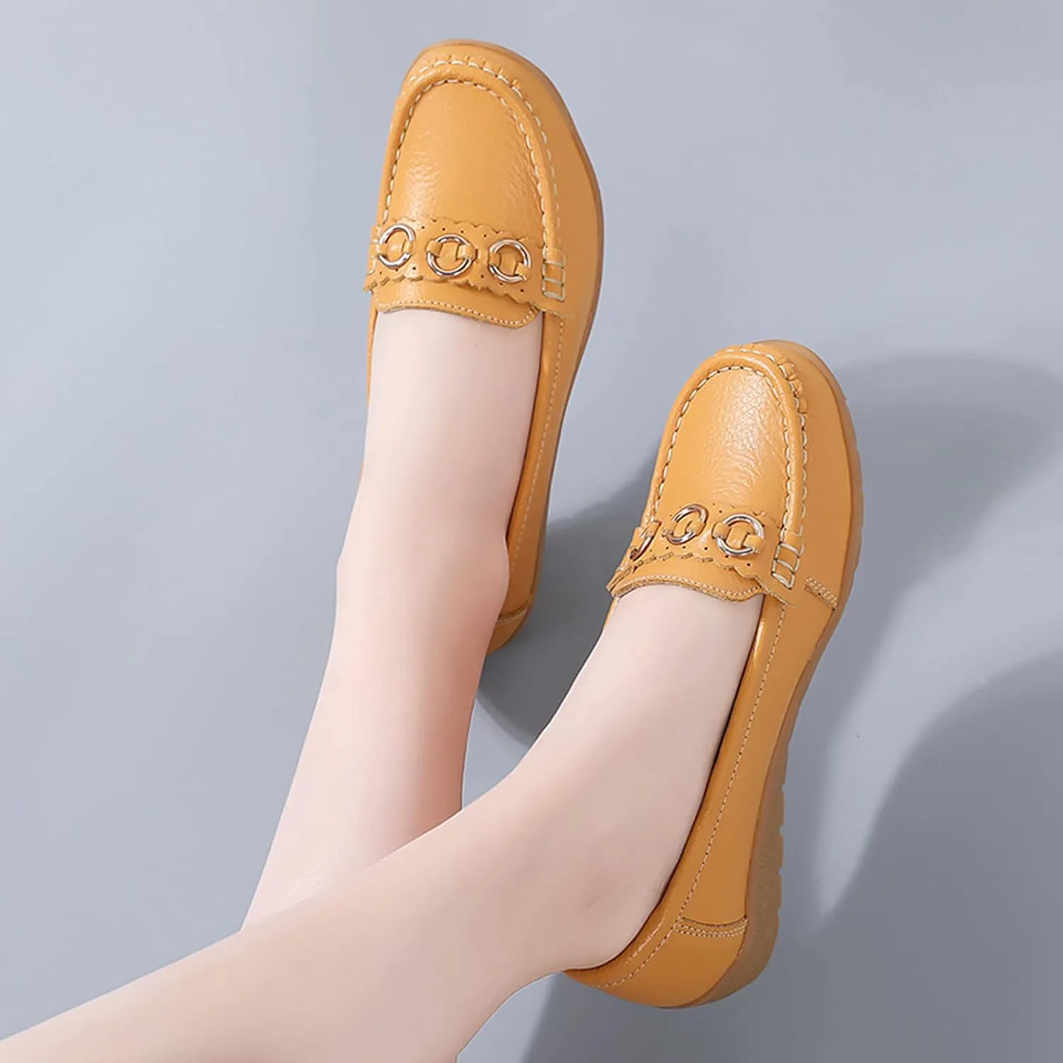 AMDBEL Loafers for Women 2024, Women's Loafers & Slip-ons Penny Comfort Shoes Dressy Office Work Slip on Leather Loafers