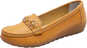 AMDBEL Loafers for Women 2024, Women's Loafers & Slip-ons Penny Comfort Shoes Dressy Office Work Slip on Leather Loafers