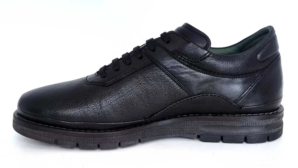 Andrew Black Men's Leather Sneakers