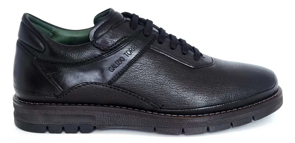 Andrew Black Men's Leather Sneakers