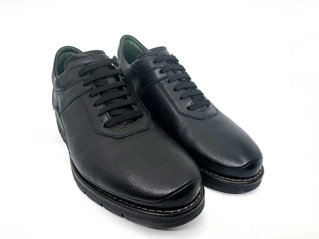 Andrew Black Men's Leather Sneakers
