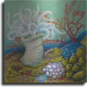 'Anemone Ballet' by Tim Marsh, Metal Wall Art, 12"x12"