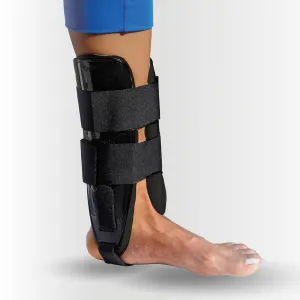 AnklePro Air Gel Stirrup Ankle Brace, Hard Core Side Stabilizer With Removable Cold Therapy Air Cushion & Gel Pad for Ankles, Ankle Brace for Women and Men, Ankle Support, Small, Black