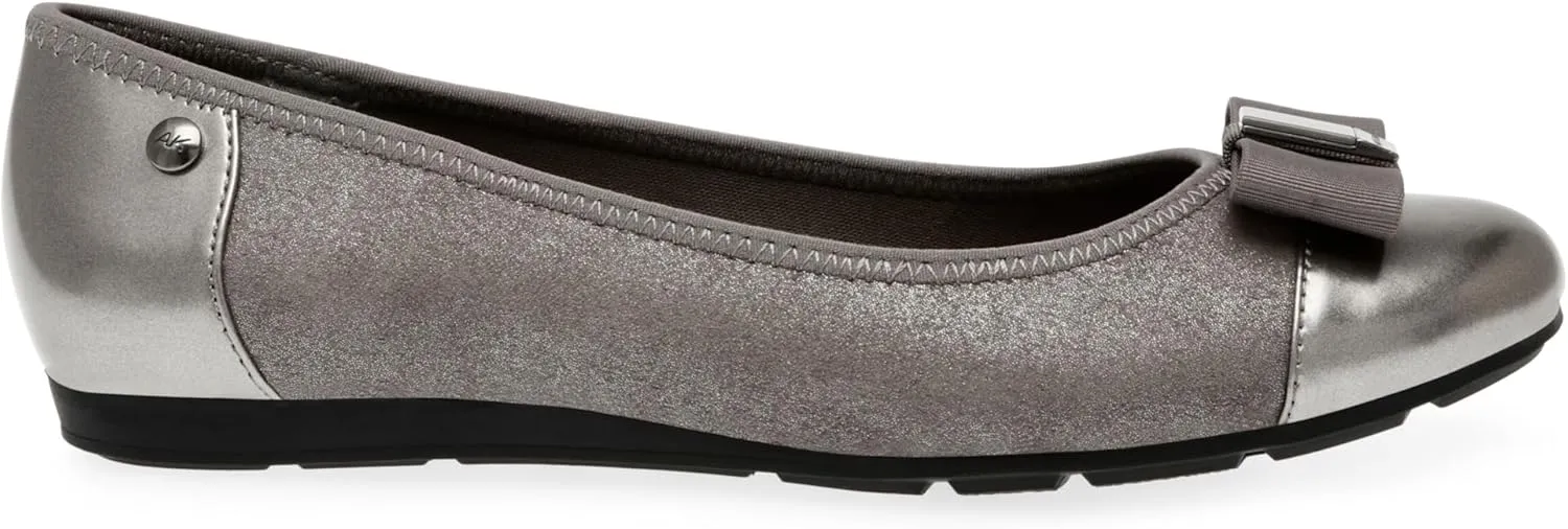 Anne Klein Sport Womens Alive Patent Slip On Ballet Flats