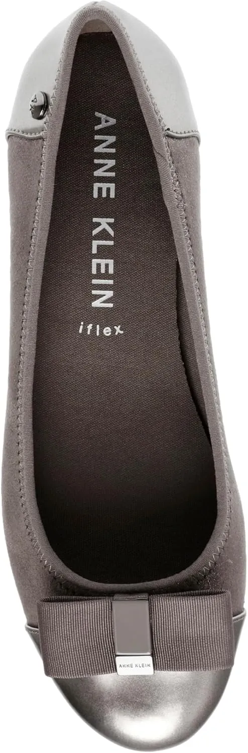 Anne Klein Sport Womens Alive Patent Slip On Ballet Flats