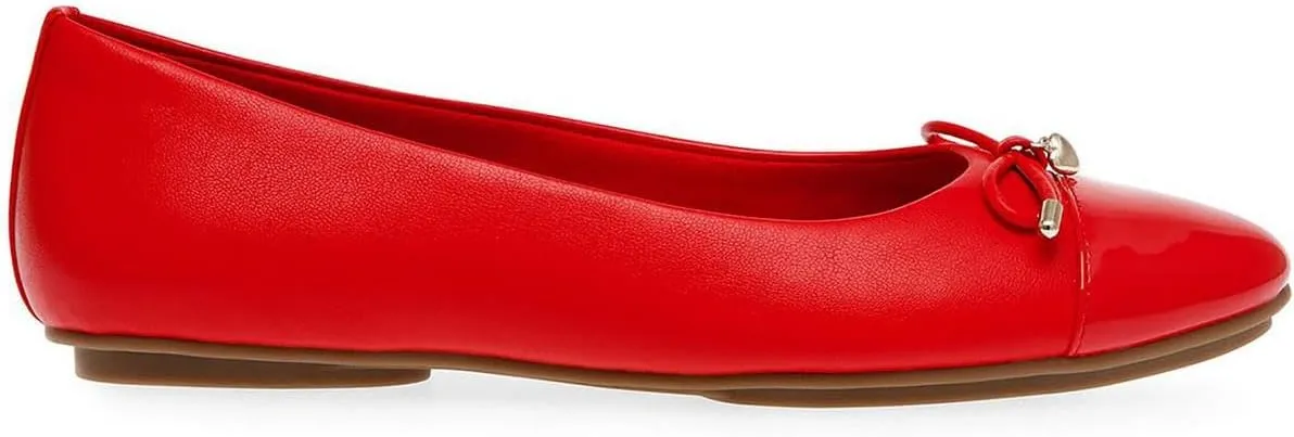 Anne Klein Womens LUCI Faux Leather Slip On Flat Shoes