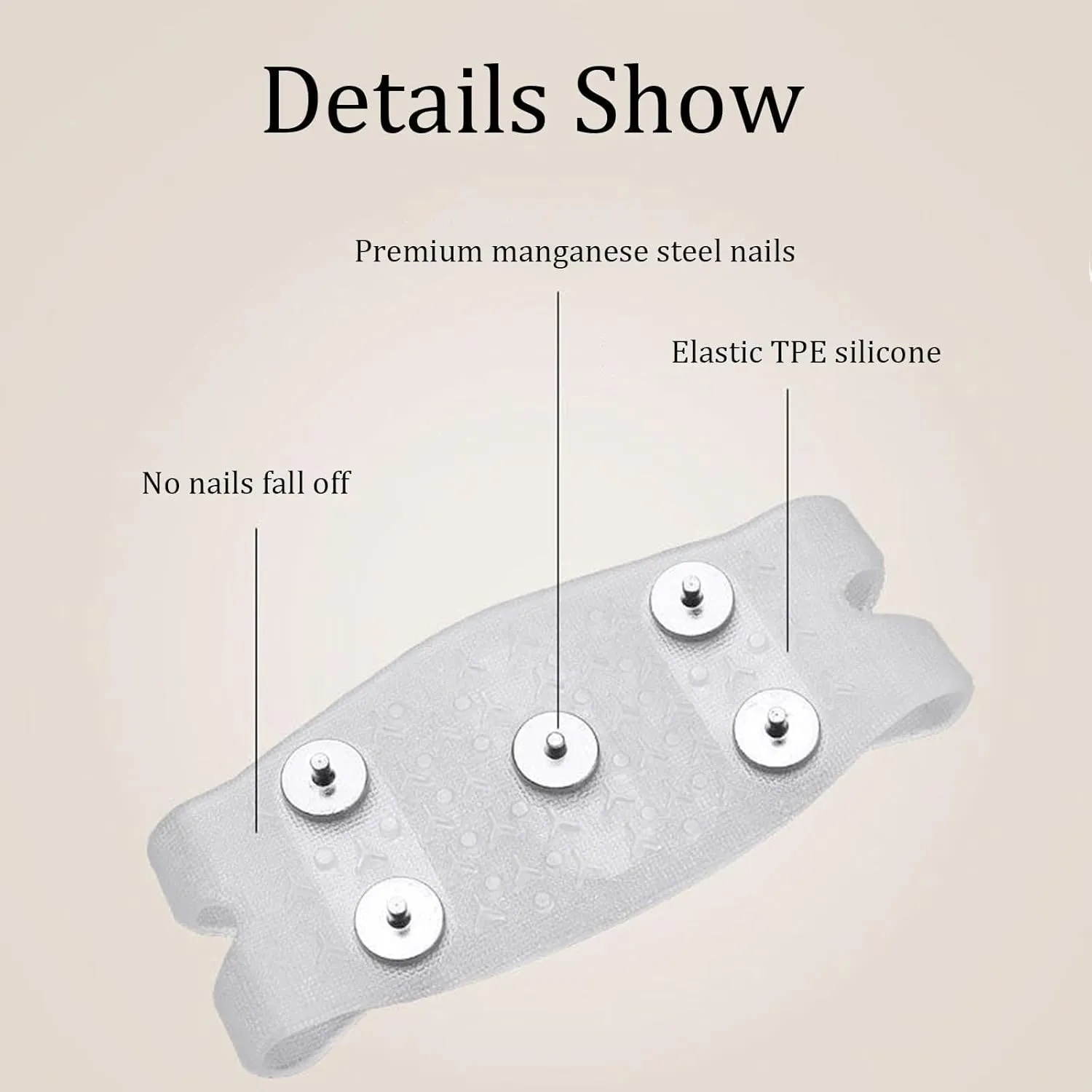 Anti Skid Shoe Covers, 5-Claw Universal Non-Slip Gripper Spikes, Outdoor Walk Traction Cleat, Shoe Ice & Snow Grips, Ice Snow Grippers for Hiking Walking Climbing Fishing