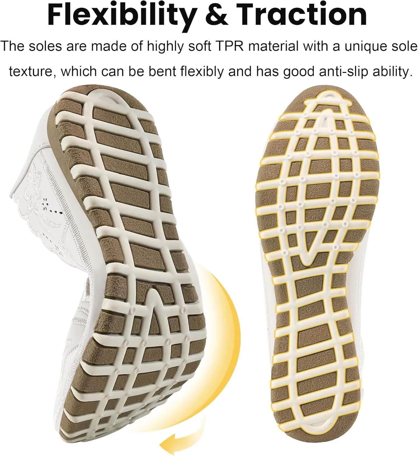 Aomigoct Flats for Women Ballet Shoes: Comfortable Round Toe Dress Womens Flats Casual Slip on Walking Shoes