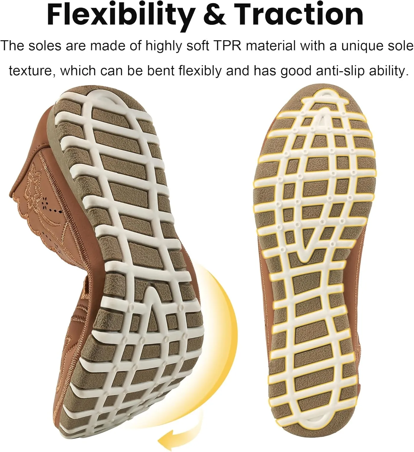 Aomigoct Flats for Women Ballet Shoes: Comfortable Round Toe Dress Womens Flats Casual Slip on Walking Shoes