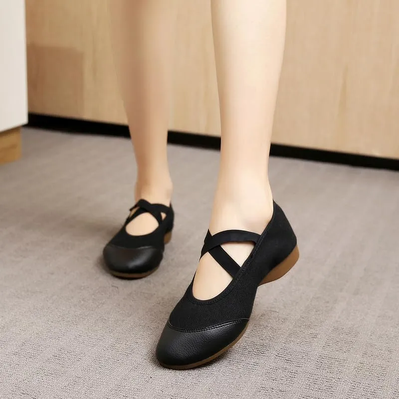 AOQUNFS Women’s Latin Dance Shoes Close Toe Ballroom Dance Practice Shoes