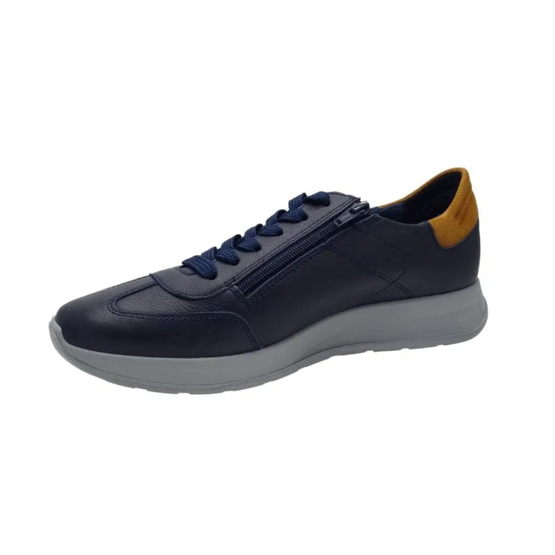 Ara Mens Soft Leather Upper Navy Shoe 11-28605-02