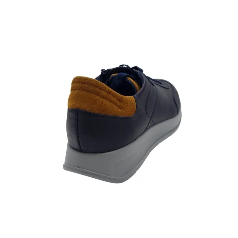 Ara Mens Soft Leather Upper Navy Shoe 11-28605-02