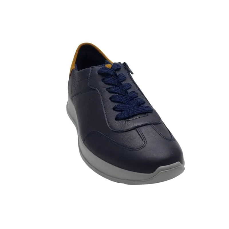 Ara Mens Soft Leather Upper Navy Shoe 11-28605-02