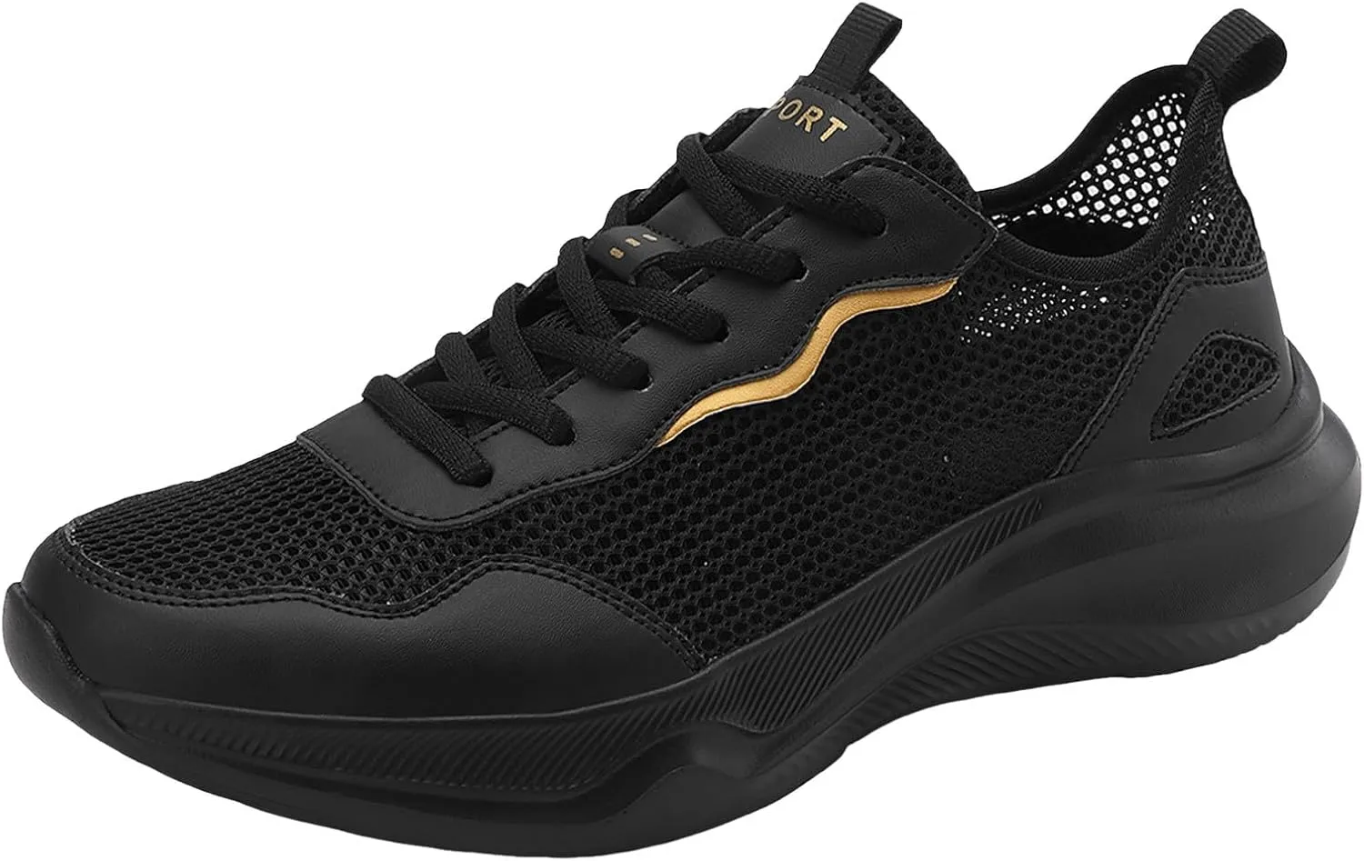 Arch Support Hiking Shoes for Men Breathable Elastic Fly Woven Mesh Sneaker Men's Lightweight Cushion Sneakers
