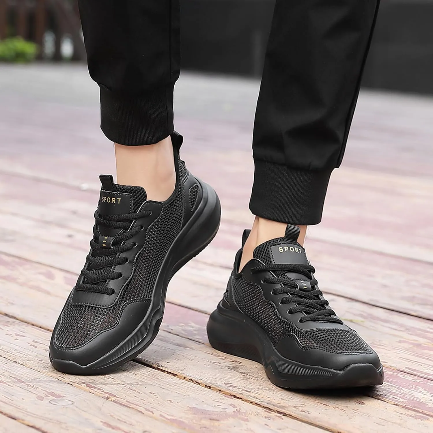 Arch Support Hiking Shoes for Men Breathable Elastic Fly Woven Mesh Sneaker Men's Lightweight Cushion Sneakers